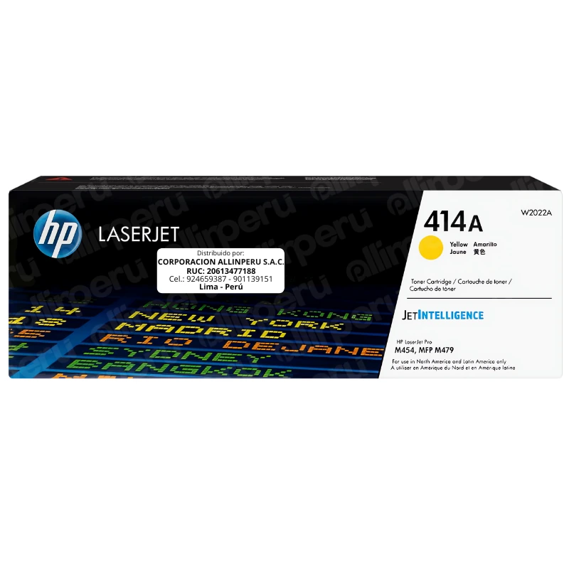 Toner HP 414A Amarillo W2022A para LaserJet M479 M454 Toner HP 414A Amarillo W2022A para LaserJet M479 M454