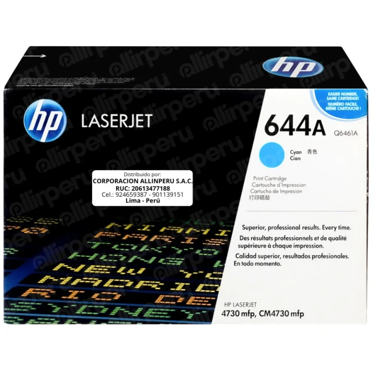 Toner HP 644A cian Q6461A cartucho original HP