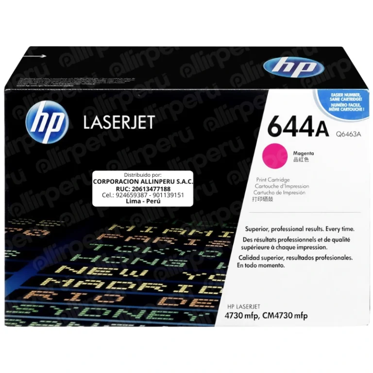 Foto de tóner HP 644A magenta Q6463A original sellado