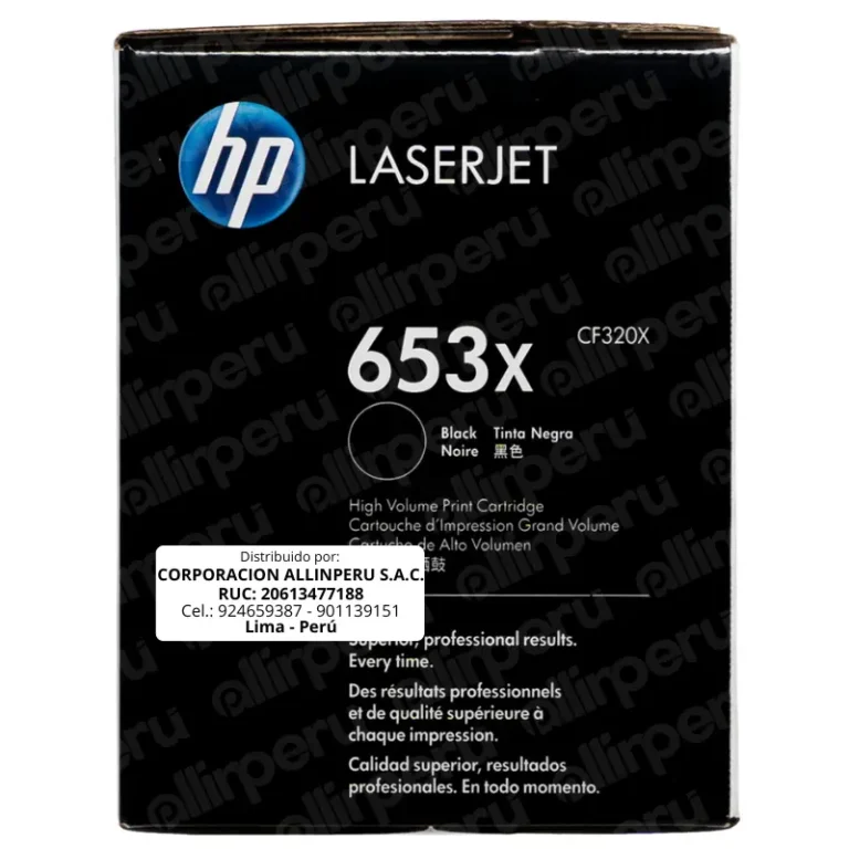Empaque sellado del toner HP 653X CF320X de fábrica