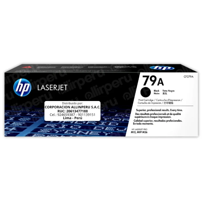 Tóner HP 79A negro CF279A caja frontal original