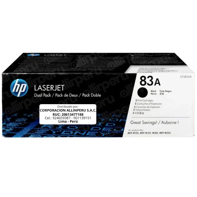 Toner HP 83AD Negro CF283AD para LaserJet M201 M125 M127 M225