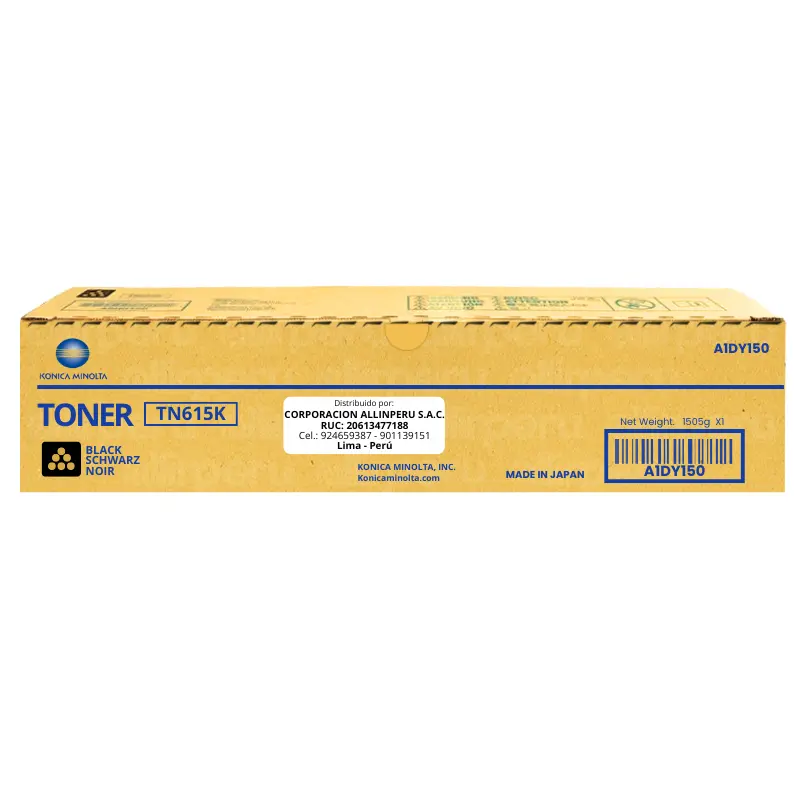 Toner Konica Minolta TN-615K Negro Original Bizhub C8000 A1DY150