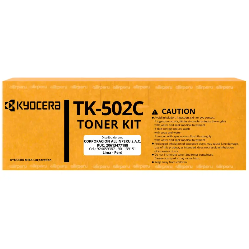 Toner Kyocera TK-502C Cyan para FS-C5016 8,000 Páginas