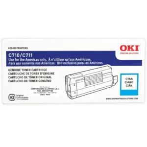 Tóner OKI 44318603 original cian para impresoras OKI C710 y C711