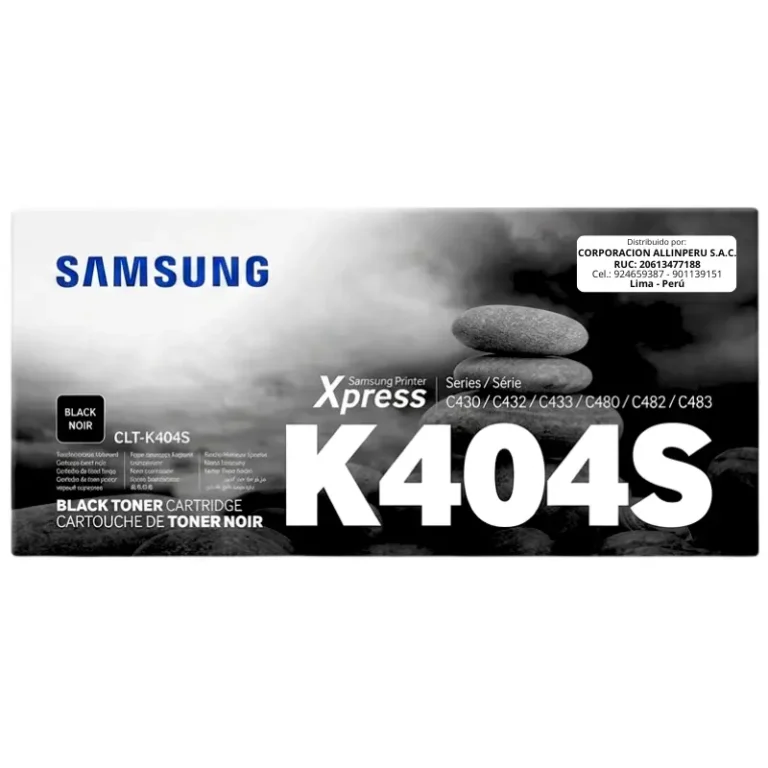 Tóner Samsung CLT-K404S negro original sellado AllinPerú