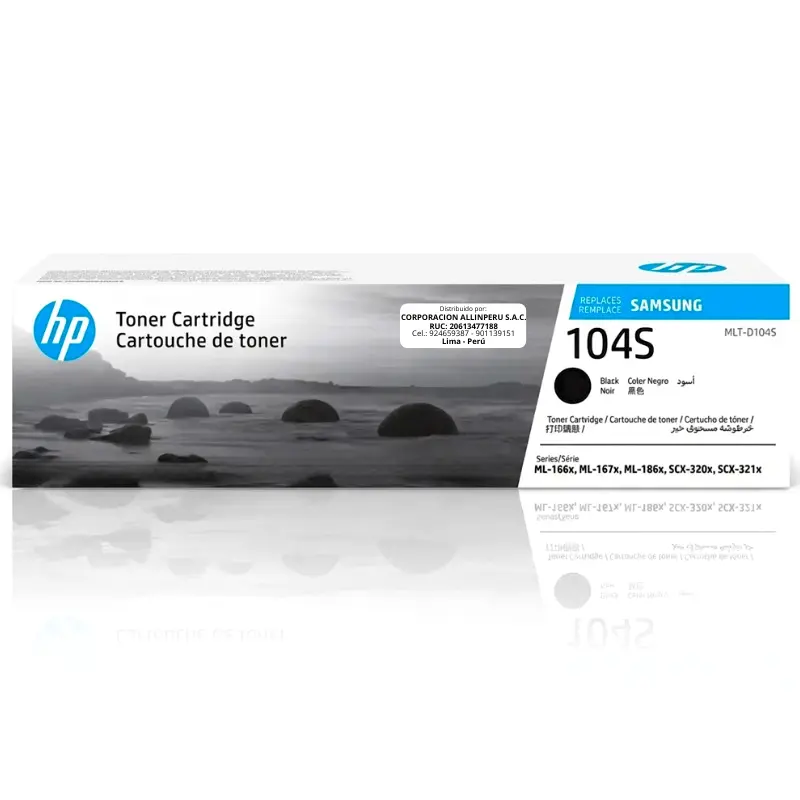 Tóner Samsung MLT-D104S negro original caja sellada frontal