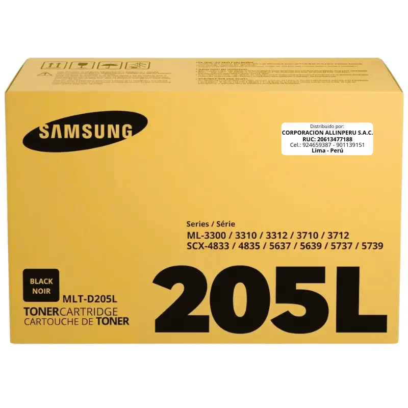 Toner Samsung MLT-D205L SU967A negro original caja sellada