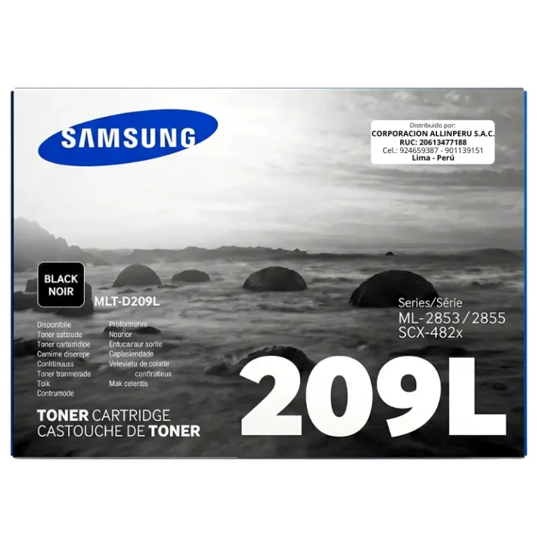 Toner Samsung MLT-D209L negro original vista frontal