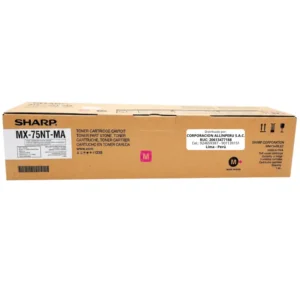Tóner Sharp MX-75NTMA Magenta original sellado vista frontal