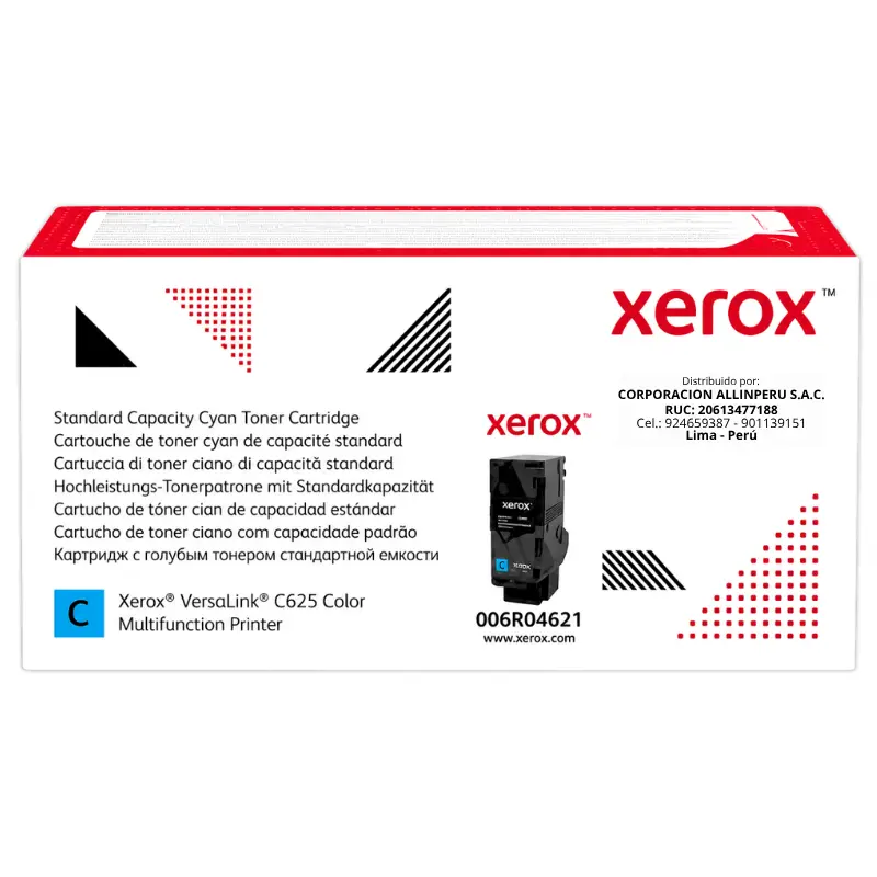 Tóner Xerox 006R04621 Cian Toner Xerox 006R04621 Cyan capacidad estandar VersaLink C625
