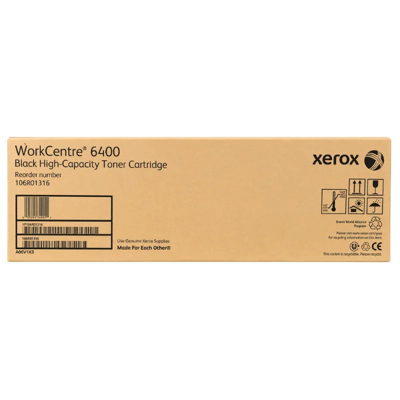 Foto de tóner Xerox 106R01316 negro alta capacidad para impresora WorkCentre 6400