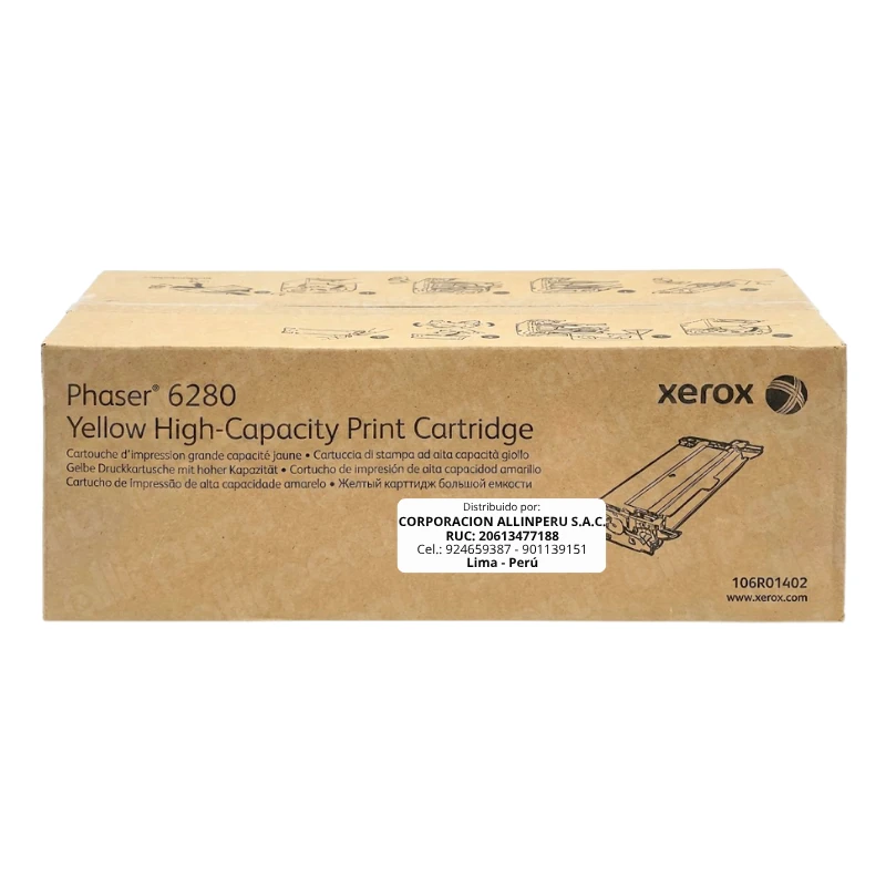Tóner Xerox 106R01402 cartucho original amarillo para impresora Phaser 6280
