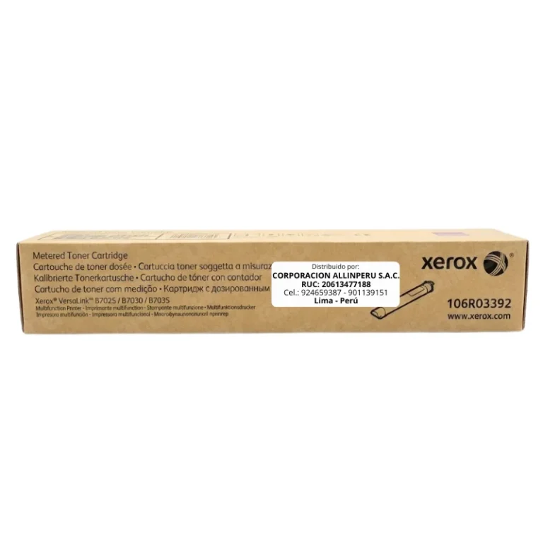 Foto de tóner Xerox 106R03392 negro caja frontal original