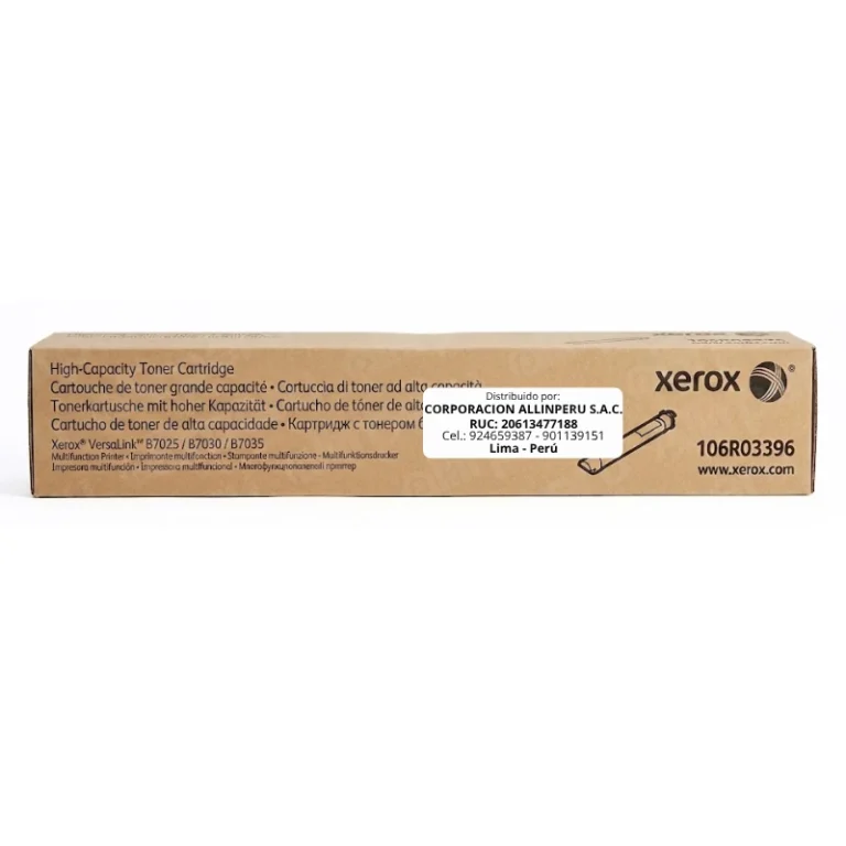 Tóner Xerox 106R03396 negro alta capacidad para impresora B7025 B7030 B7035