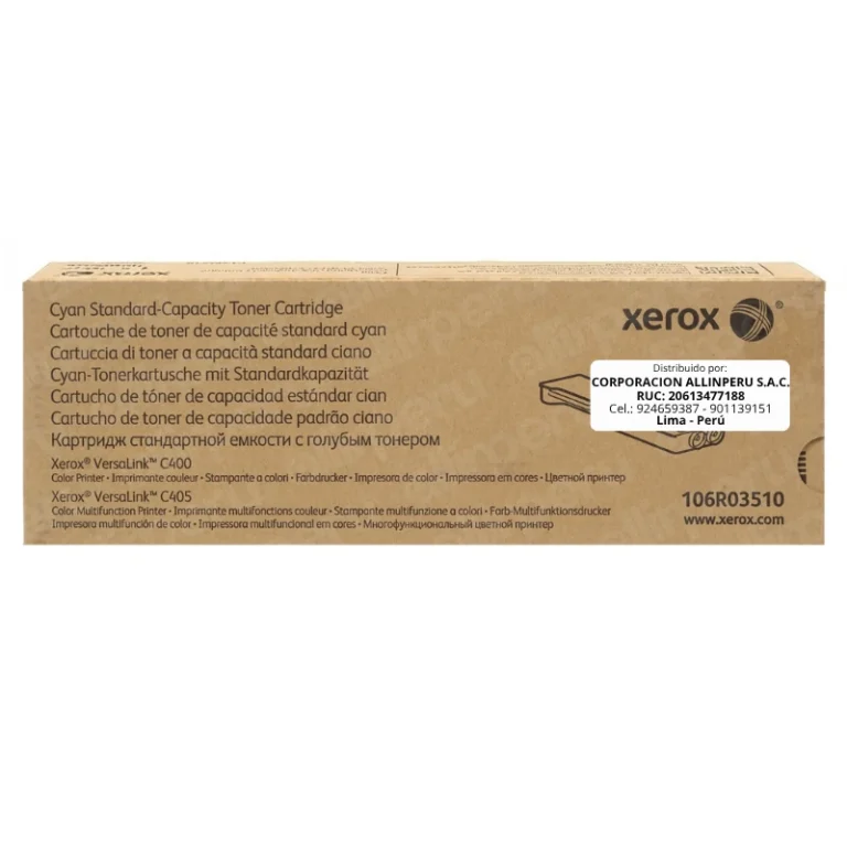 Tóner Xerox 106R03510 Cyan original para impresora VersaLink C400 C405