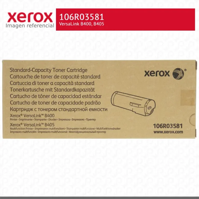 Cartucho tóner Xerox 106R03581 original caja sellada con etiqueta de autenticidad