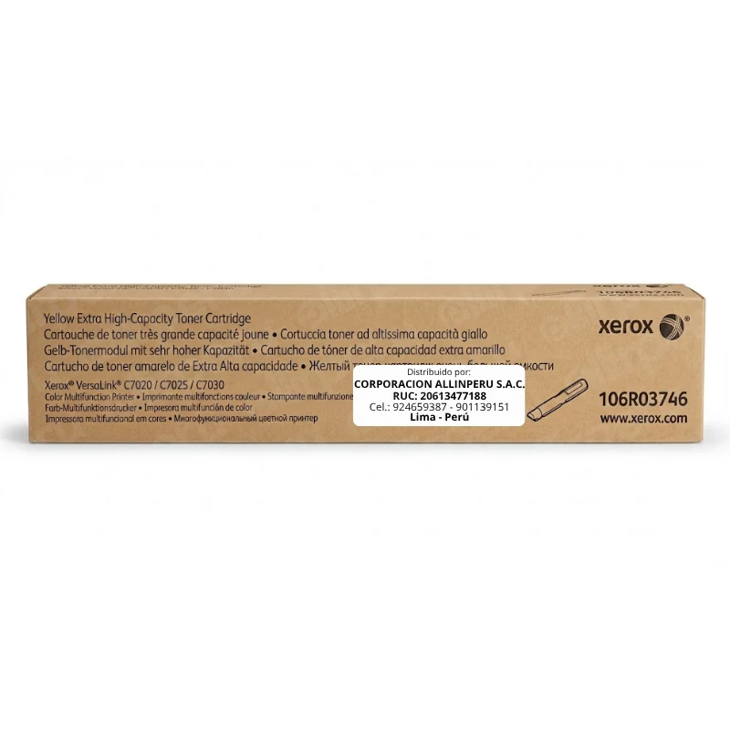 Tóner Xerox 106R03746 Yellow original para VersaLink C7020 C7025 C7030