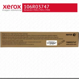 Cartucho tóner Xerox 106R03747 Magenta lateral con etiqueta de rendimiento 11800 páginas