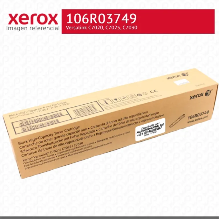 Tóner Xerox 106R03749 negro empaque sellado original sin abrir AllinPerú