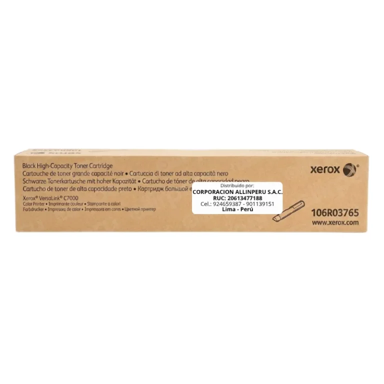 Toner Xerox 106R03765 negro caja frontal VersaLink C7000