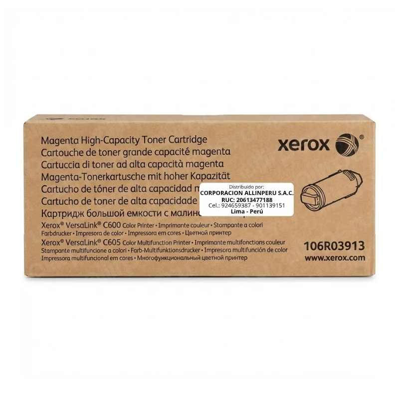 Tóner Xerox 106R03913 Magenta original caja sellada vista frontal