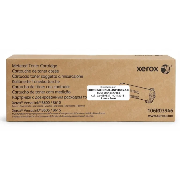 Foto de toner Xerox 106R03946 negro caja original frontal