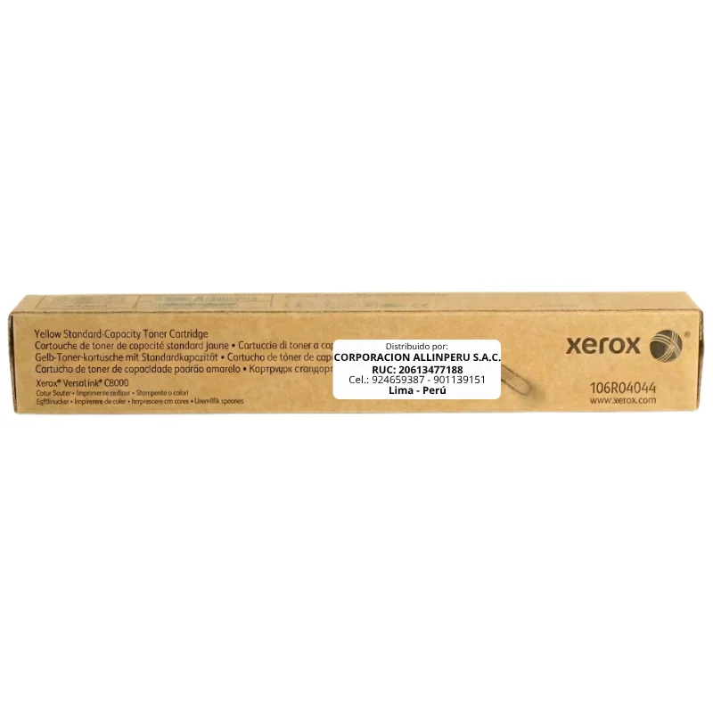 Foto de tóner Xerox 106R04044 amarillo caja frontal VersaLink C8000
