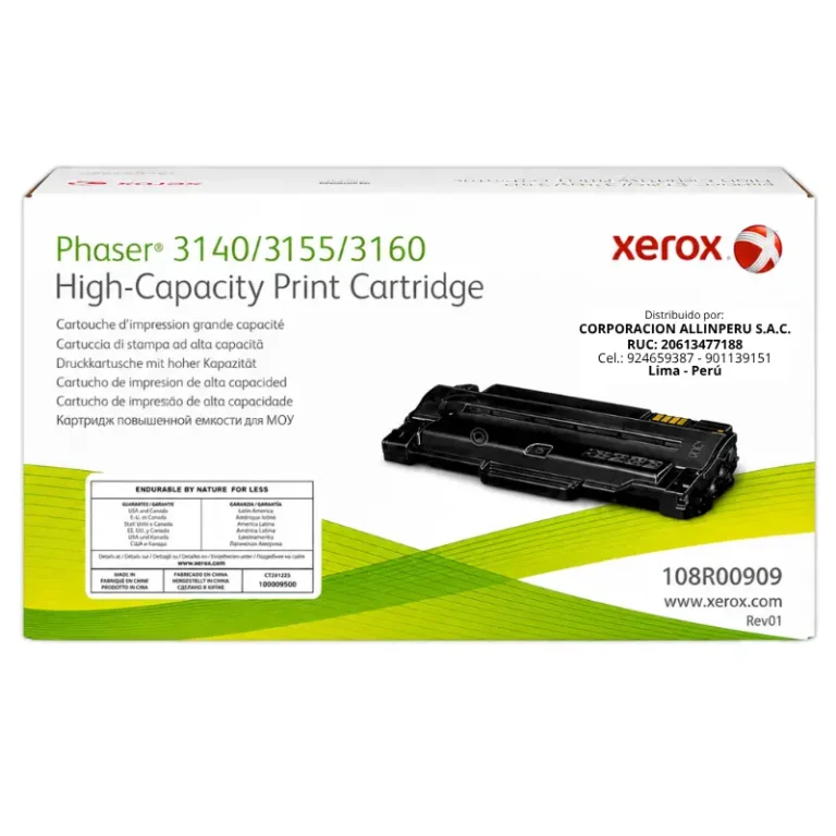 Tóner Xerox 108R00909 negro alta capacidad Phaser 3140