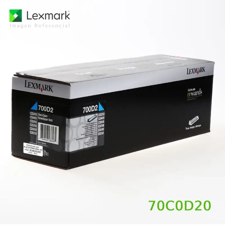 Revelador Lexmark 70C0D20 Cyan 40.000 Páginas