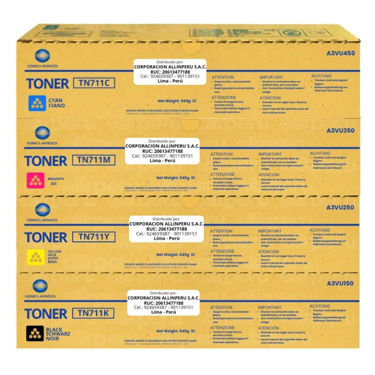Kit de Toner Konica Minolta TN-711 Bizhub C654e, C754 Original