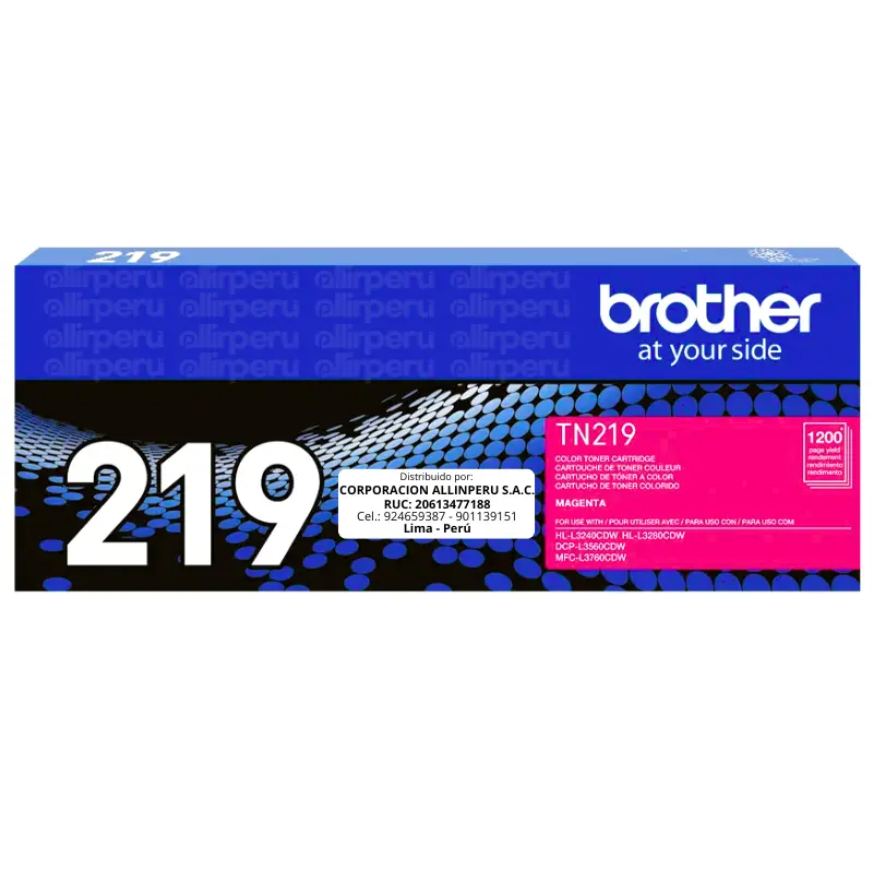 Toner Brother TN-219M Magenta 1.200 Páginas Original Toner Brother TN-219M Magenta 1.200 Páginas Original