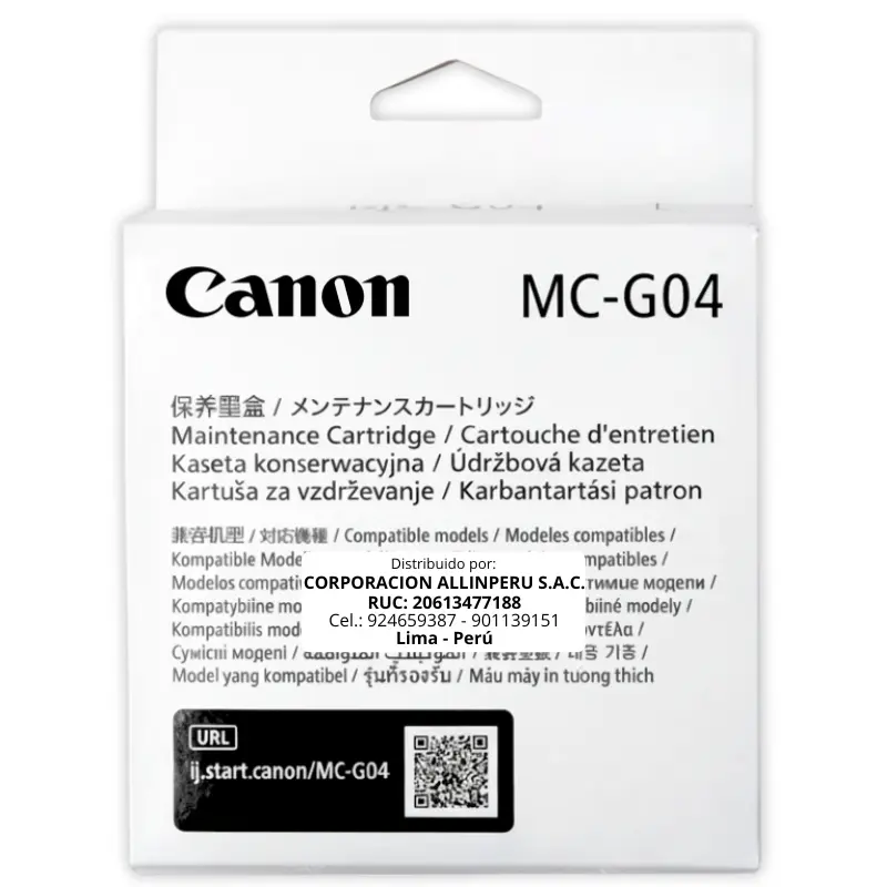 Caja De Mantenimiento Canon MC-G04 para Pixma G2170, G3170, G1230, G2270 Caja De Mantenimiento Canon MC-G04 para Pixma G2170, G3170, G1230, G2270