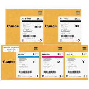 Kit Tinta Canon PFI-110 para TX-2000, TX-3000, TX-4000, TX-2100, TX-3100, TX-4100