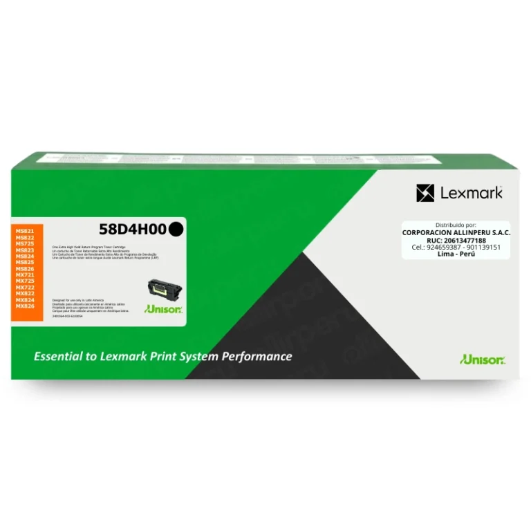 Toner Lexmark 58D4H00 (584H) - MS821 MS822 MX822 MX826