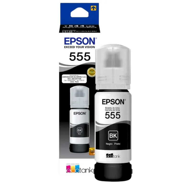 tinta epson 555 photo black original nuevo sellado