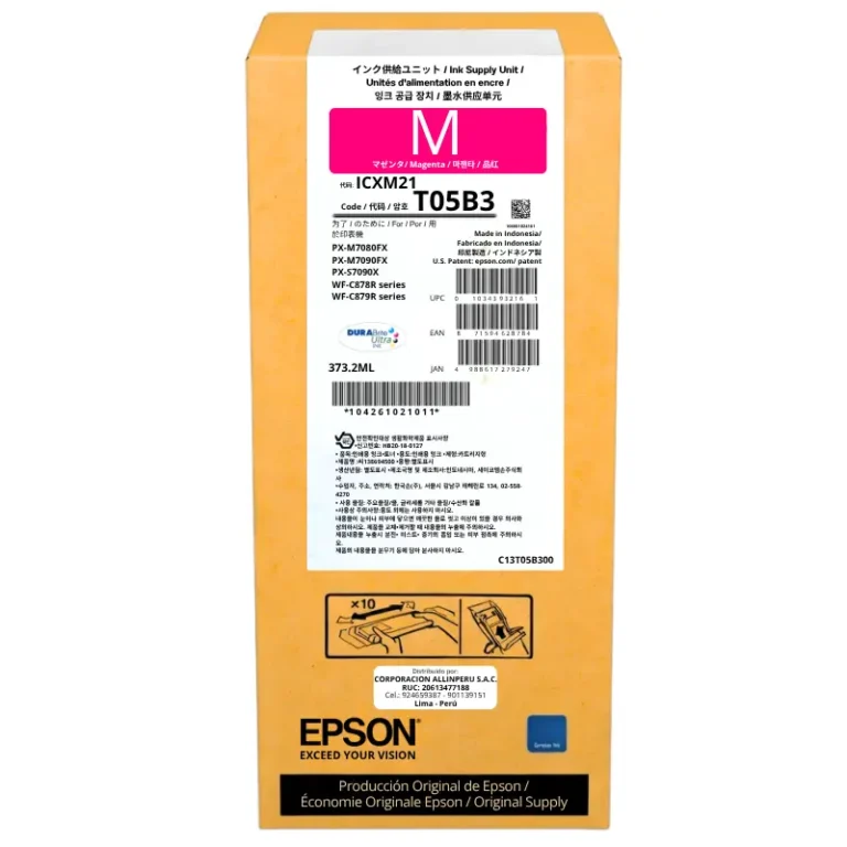Tinta Epson T05B320 Magenta 373.2 ml bolsa pigmentada original sellada