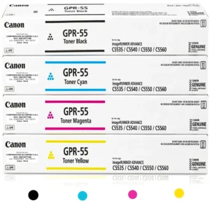 Kit de toner Canon GPR-55 original negro cian magenta amarillo para imageRUNNER ADVANCE