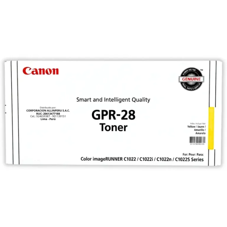 Tóner Canon GPR-28Y amarillo original sellado caja cerrada