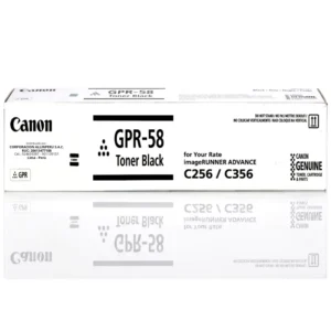 Tóner Canon GPR-58 negro original sellado de fábrica fondo blanco
