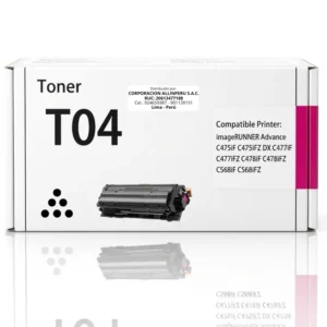 Toner Canon T04 magenta 27500 páginas rendimiento alto volumen original sellado