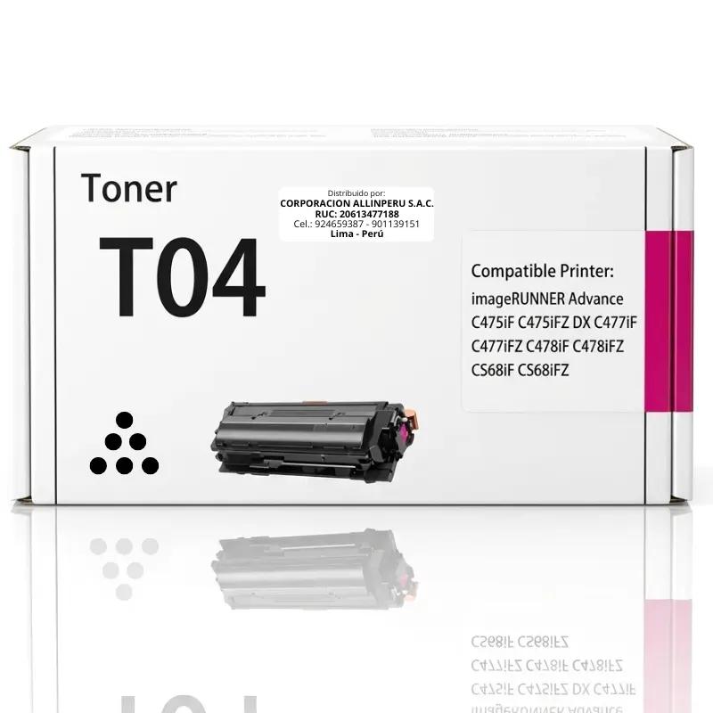 Toner Canon T04 magenta 27500 páginas rendimiento alto volumen original sellado
