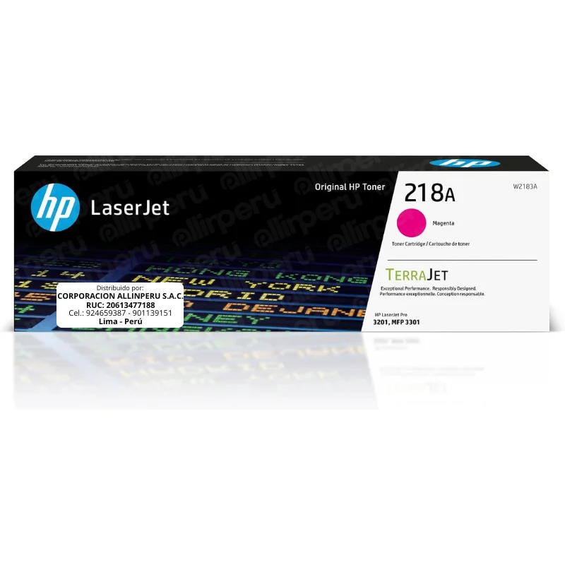 Toner HP 218A Magenta W2183A cartucho original vista frontal