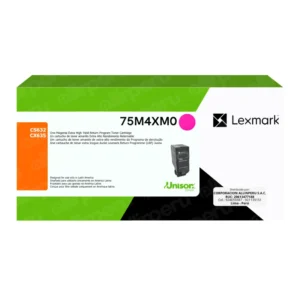 Tóner Lexmark 75M4XM0 Magenta original sellado vista frontal