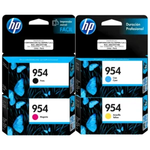 Kit de tinta HP 954 4 colores original vista frontal