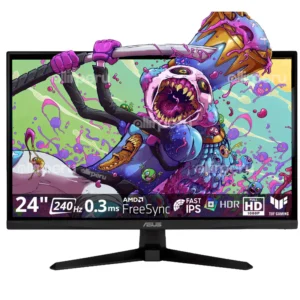 Monitor gamer ASUS TUF VG249QM5A 23.8 pulgadas 240Hz vista frontal