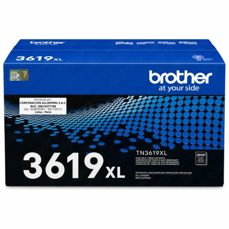 Tóner Brother TN3619XL negro original de alto rendimiento