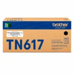 Foto de tóner brother tn617bk negro original de 10,000 páginas vista frontal